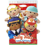 Melissa & Doug Jolly Helpers 4-Piece Hand Puppets Gift Set + Free Scratch Art Mini-Pad Bundle [90865]