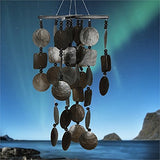 Woodstock Midnight Black Capiz Wind Chime Outdoor Garden Windchimes CMID New