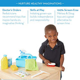 Melissa & Doug Spray, Squirt & Squeegee Play Set (Pretend Play Cleaning Set, Promotes Motor Skills, 8" H x 8" W x 8" L)