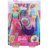 Barbie Dreamtopia Dragon Nursery Playset with Barbie Princess Doll, Baby Dragons, Cradle and Accessories, Multi