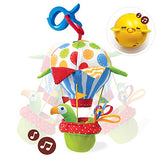 Stroller Activity Toy Musical Early Development Motion Activated Sound Effects With Clip On Attachment, Wind Chime Cute Kids Plush Animal with Teethers for 0 to 36 Months Boys Girls