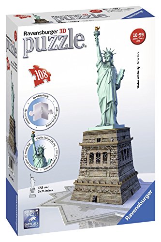 Ravensburger Statue of Liberty 108 Piece 3D Jigsaw Puzzle for Kids and Adults - Easy Click Technology Means Pieces Fit Together Perfectly