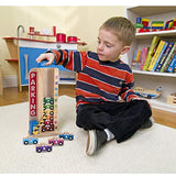 Melissa & Doug Wooden Stack & Count Parking Garage Classic Toy + Free Scratch Art Mini-Pad Bundle [51828]