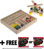 Melissa & Doug Construction Set in a Box & 1 Scratch Art Mini-Pad Bundle