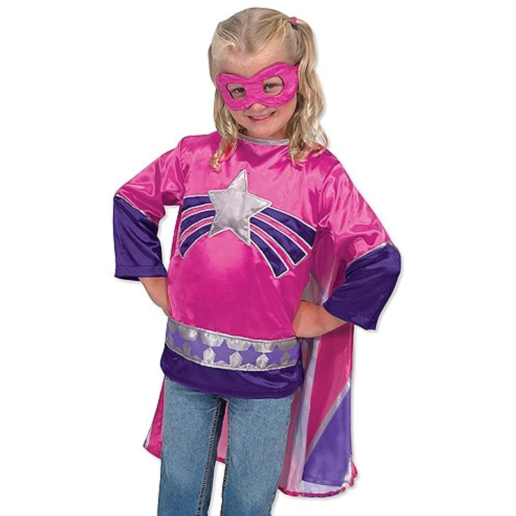 Superheroine: Role Play Costume + Melissa & Doug Scratch Art Mini-Pad Bundle [47845]