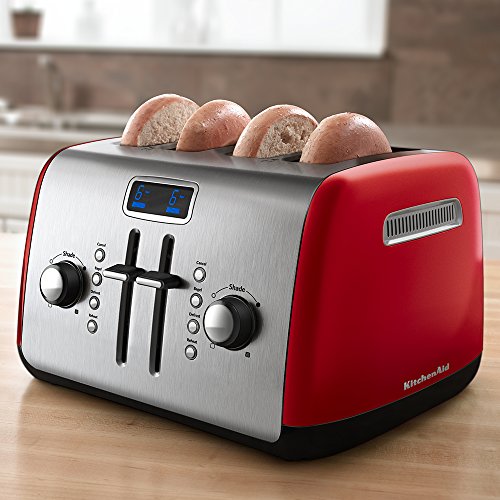 KitchenAid KMT422OB 4-Slice Toaster with Manual High-Lift Lever and Digital Display - Onyx Black