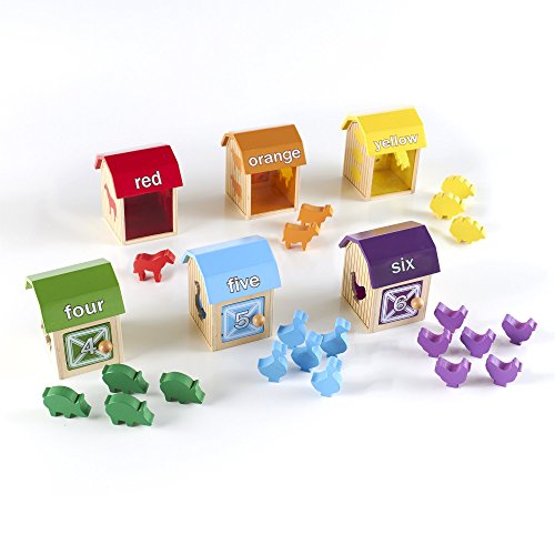 Guidecraft Barnyard Activity Boxes -21 Colorful Animal Blocks, Kids Preschool Learning and Development Toy