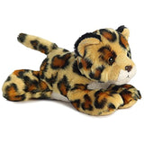 Aurora Bundle of 2 7.5" Floppy Beanbag Wildcat Stuffed Animals - Amazon Jaguar & Snow Leopard