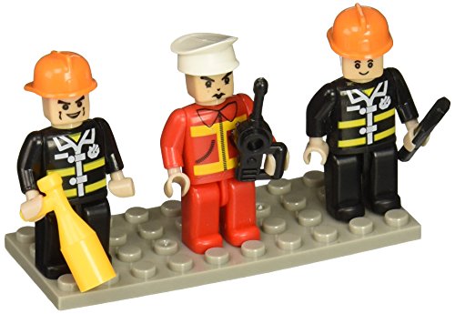 Bundle of 2 |Brictek Mini-Figurines (2 pcs Navy & 3 pcs Fire Bridgade Sets)
