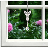 Woodstock Chimes BAAP Rainbow Makers Crystal Suncatcher, Birthstone Angel - April