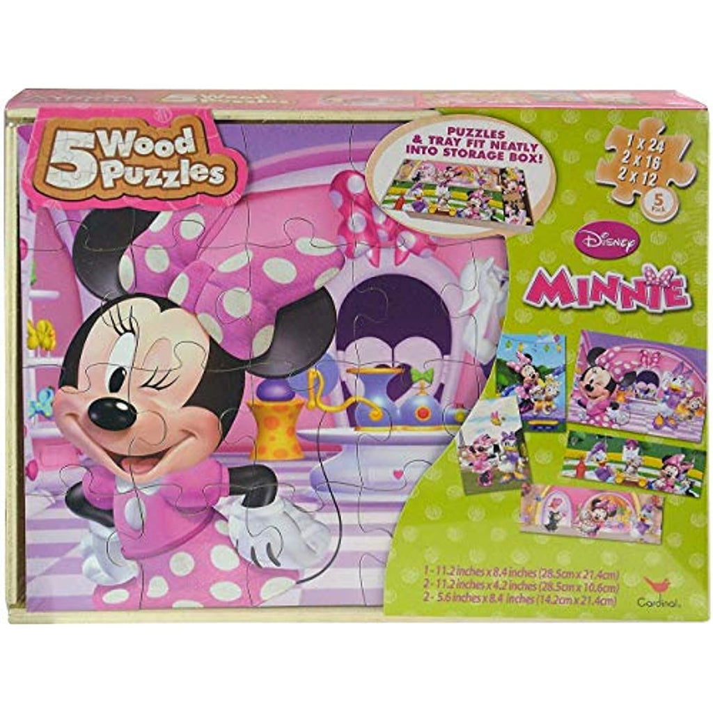 Disney Minnie 5 Wood Puzzle Box