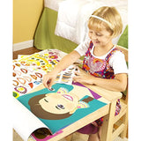 Melissa & Doug Fashion Faces: Make-A-Face Sticker Pad & 1 Scratch Art Mini-Pad Bundle (04195)