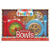 Melissa & Doug Fill 'Em Up Bowls: Create-A-Meal Play Set & 1 Scratch Art Mini-Pad Bundle