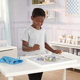 Melissa & Doug Double-Sided Wooden Solitaire & Chinese Checkers Board Game (Blue) with 60 Game Pieces (17.5 W x 17.5 L x 1.5 D), Great Gift for Girls and Boys - Best for 6, 7, 8 Year Olds and Up