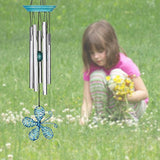 Woodstock Isabelle's Dancing Butterfly Wind Chime, Aqua