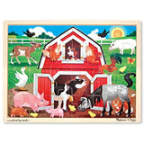 Melissa & Doug Wooden Jigsaw Puzzle arm, Construction, Pets Puzzle (24 Piece)