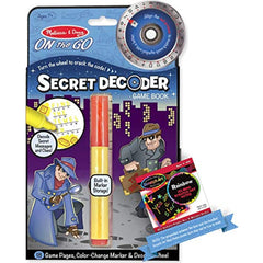 Melissa & Doug Secret Decoder Game Book: On-The-Go Series & 1 Scratch Art Mini-Pad Bundle (05248)