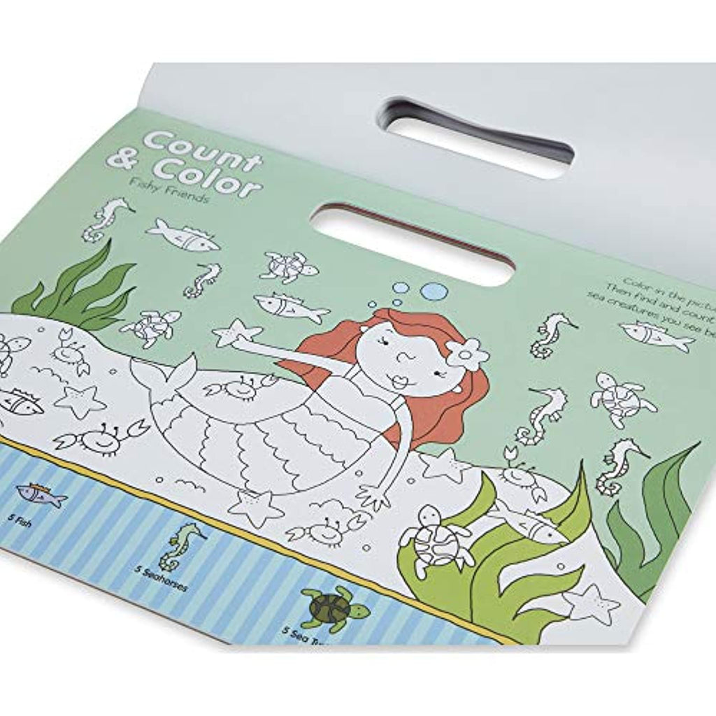 Melissa & Doug Playmats Enchanted Kingdom Take-Along Paper Coloring and Learning Activity Pads (24 Pages)