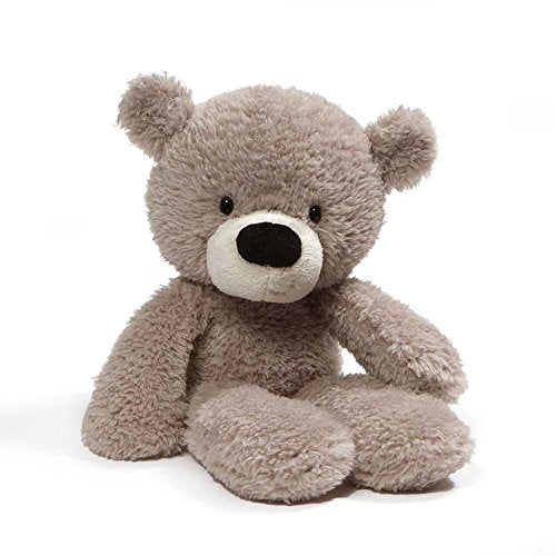 GUND Fuzzy Teddy Bear Stuffed Animal Plush, Gray, 13.5"