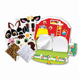 Melissa & Doug Shake It! Farm Animals Beginner Craft Kit - Confetti-Covered Cow and Horse (4 x 1.5 Each)