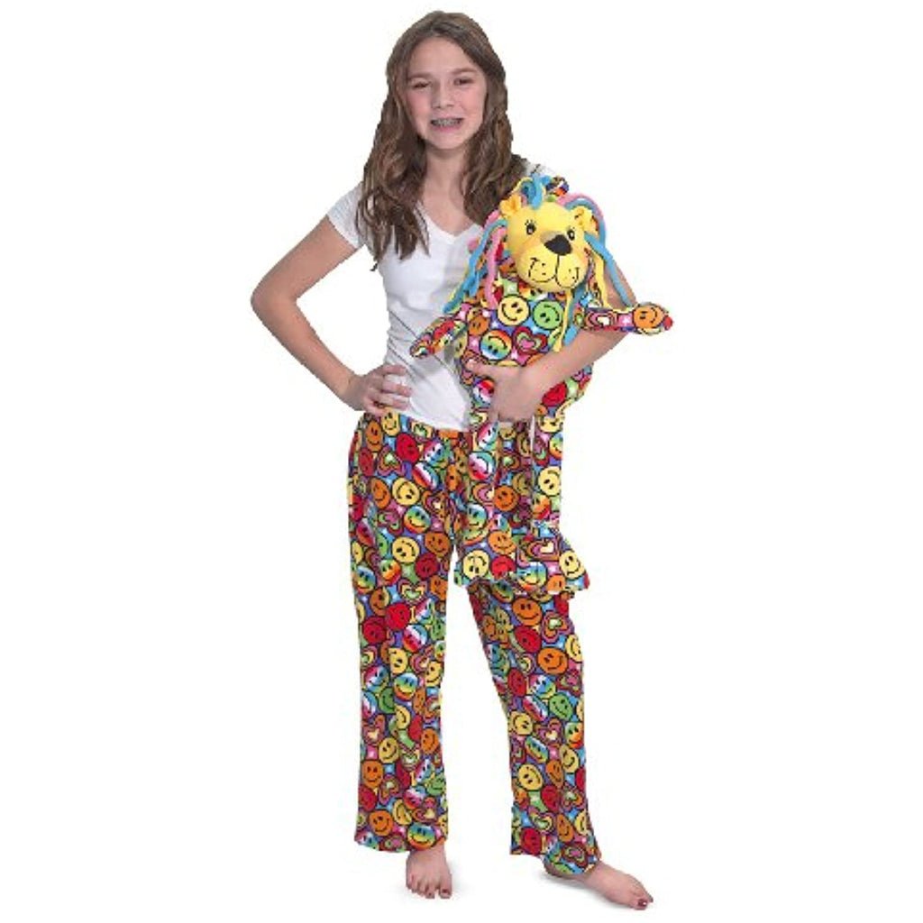 Melissa & Doug Lizzy Fleece Lounge Pants, Small (Youth Size 4-6) - Elastic Waist