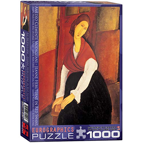 EuroGraphics Jeanne Hebuterne in Red Shawl by Amedeo Modigliani 1000 Piece Puzzle