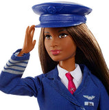 Barbie Pilot Doll Wearing Uniform and Hat, Brunette Petite Doll for 3 to 7 Year Olds