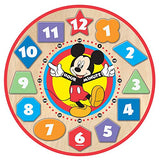 Melissa & Doug Disney Mickey Mouse Wooden Shape Sorting Clock