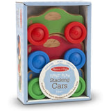 Melissa & Doug Stacking Cars: First Play Series & 1 Scratch Art Mini-Pad Bundle (04051)