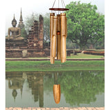 Woodstock Chimes C253 The Original Guaranteed Musically Tuned Chime Asli Arts Collection, Large, Cocoa Ring Bamboo