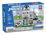 Brictek Building Construction Sets Small Police Station + Free 2pcs Police Figurine Set