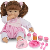 Melissa & Doug Brianna 12" Doll Plus Time to Eat Feeding Set