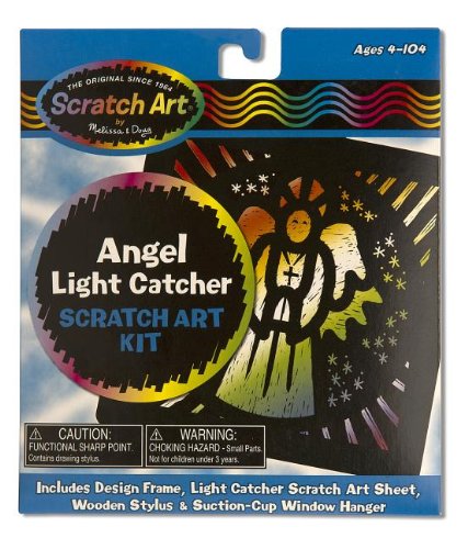 Melissa & Doug Angel Light Catcher Scratch Art Kit