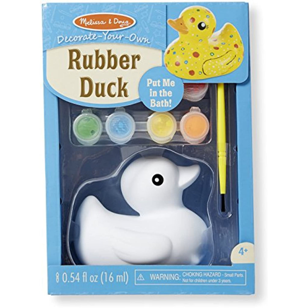 Melissa & Doug Rubber Ducky: Decorate-Your-Own Kit & 1 Scratch Art Mini-Pad Bundle (08865)