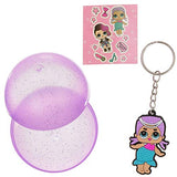 Bundle of 2 |L.O.L. Surprise! Party Favors - (Bendable Rubber Keychains & Mini Surprise Ball)