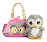 Aurora World Fancy Pals Peek-A-Boo Owl Pet Carrier,7 inches