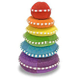 Melissa & Doug Soft Rainbow Stacker: First Play Series & 1 Scratch Art Mini-Pad Bundle (03066)