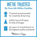 Melissa & Doug First Play Pound & Roll Stairs Wooden 3 Piece Baby Kids Hammer & Ball Toy