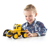 PowerClix Construction Vehicle Set: 55 Piece Magnetic Build-Your-Own Dump Truck, Bulldozer, and More - STEM Educational Building Toy for Kids