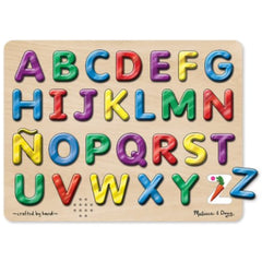 2 Item Bundle: Melissa & Doug 723 Spanish Alphabet Sound Puzzle + Free Activity Book