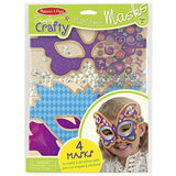 Melissa & Doug Marvelous Masks - Simply Crafty Series & 1 Scratch Art Mini-Pad Bundle (09481)