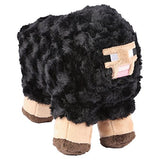 JINX Minecraft Sheep Plush Stuffed Toy, Black, 10" Long