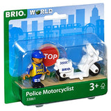Brio World - 33861 Police Motorcyclist | 3 Piece Toy for Kids Ages 3 and Up