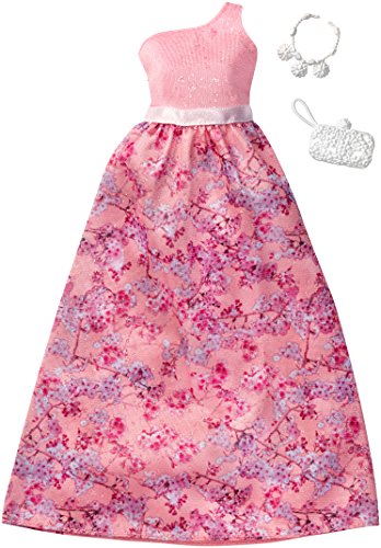 Barbie Fashions Complete Look - Peach One Shoulder Dress