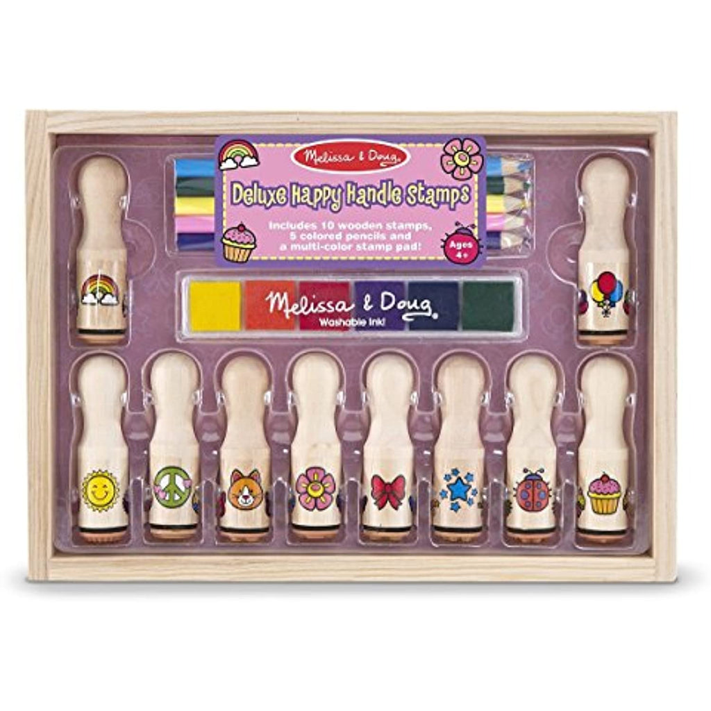 Melissa & Doug Stamp Set Bundle Happy Handles and Deluxe Happy Handles