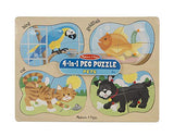 4-in-1 Peg Puzzle - Pets