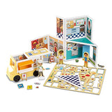 Melissa & Doug Magnetivity Magnetic Tiles Building Playset – Pizza & Ice Cream Shop w/Food Truck Vehicle (105 Pieces, STEM Toy)