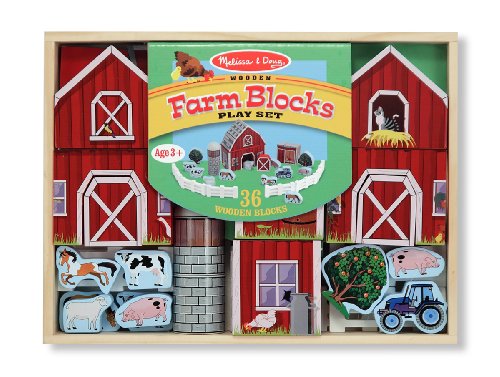 Melissa & Doug Farm Blocks 36-piece Play Set