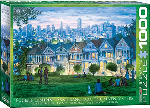 San Francisco The Seven Sisters by Eugene Lushpin 1000-Piece Puzzle