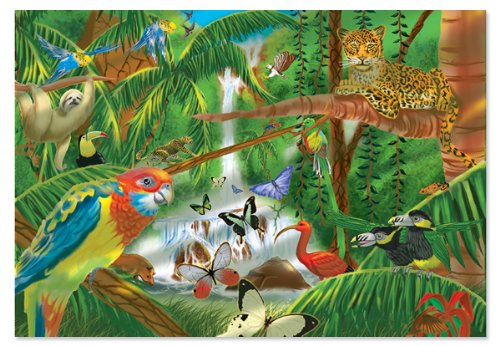 Melissa & Doug Rainforest Jigsaw Puzzle, 200-Piece